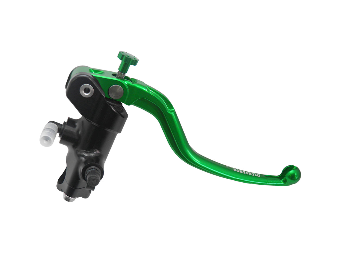 Pompa Freno Radiale Accossato 16x16 Con Corpo Pompa Anodizzato Nero E Leva Fissa Colorata (Pomello+Leva)