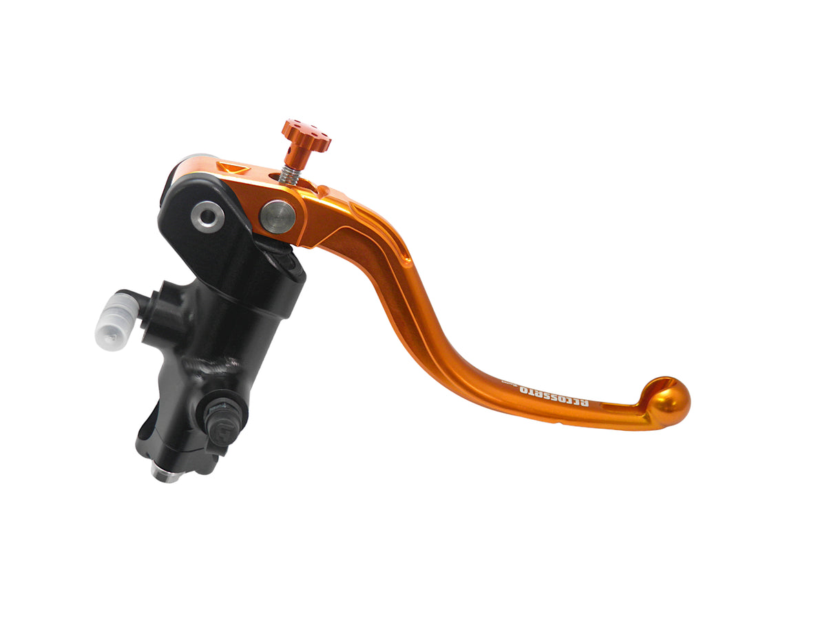 Pompa Freno Radiale Accossato 16x16 Con Corpo Pompa Anodizzato Nero E Leva Fissa Colorata (Pomello+Leva)