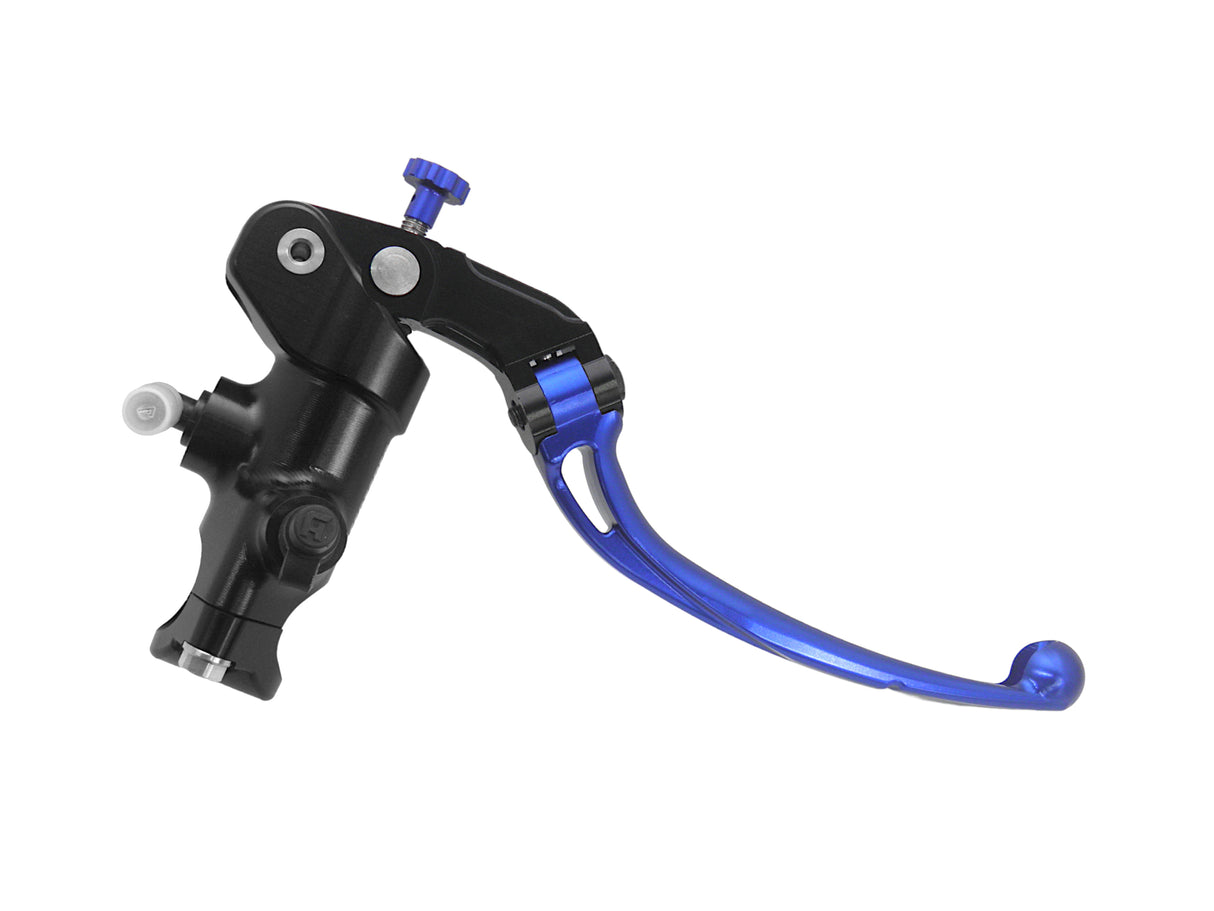 Pompa Freno Radiale Accossato 19x20 Con Corpo Pompa Anodizzato Nero E Leva Snodata Colorata (Pomello+Leva)