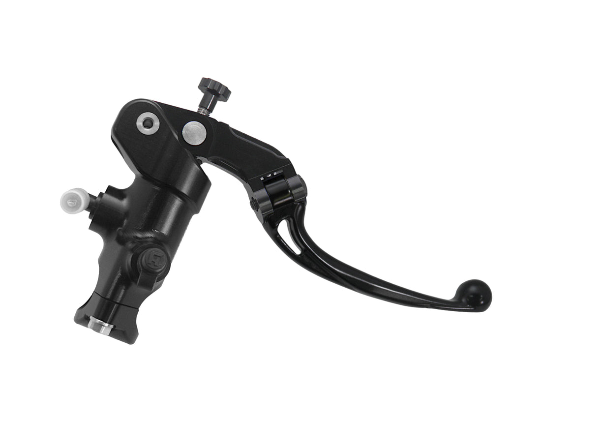 Pompa Freno Radiale Accossato 19x20 Con Corpo Pompa Anodizzato Nero E Leva Snodata Colorata (Pomello+Leva)