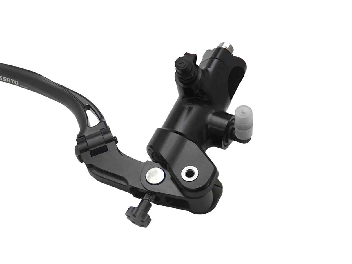 Pompa Freno Radiale Accossato 19x20 Con Corpo Pompa Anodizzato Nero E Leva Snodata Colorata (Pomello+Leva)