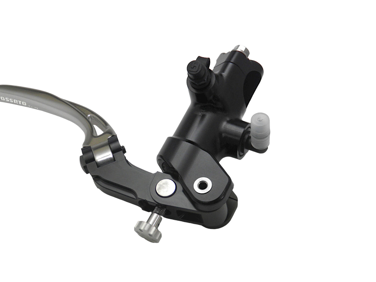 Pompa Freno Radiale Accossato 19x20 Con Corpo Pompa Anodizzato Nero E Leva Snodata Colorata (Pomello+Leva)