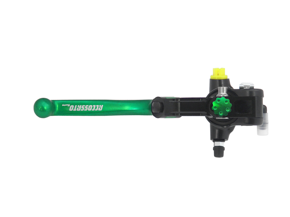 Pompa Frizione Radiale Accossato 19x20 Con Corpo Pompa Anodizzato Nero E Leva Snodata Colorata (Pomello+Leva)