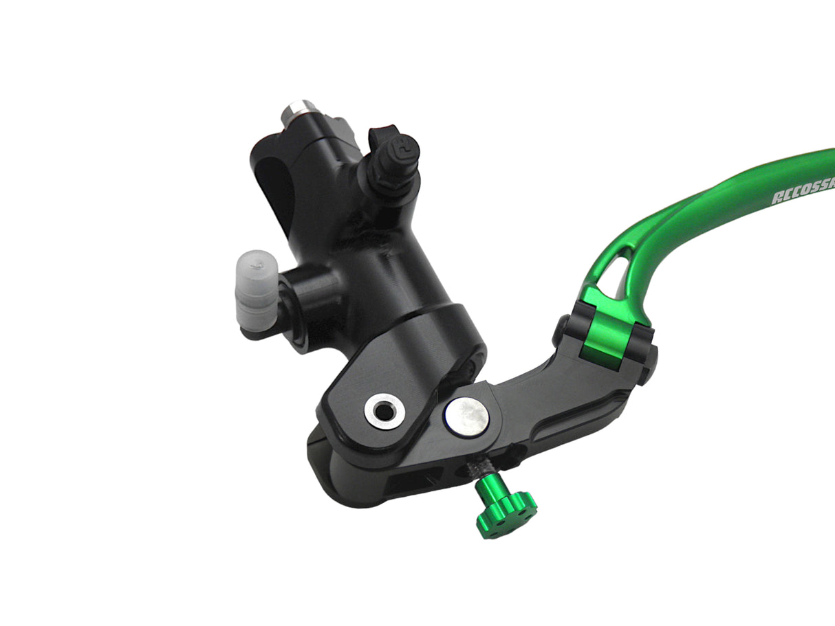 Pompa Frizione Radiale Accossato 19x20 Con Corpo Pompa Anodizzato Nero E Leva Snodata Colorata (Pomello+Leva)