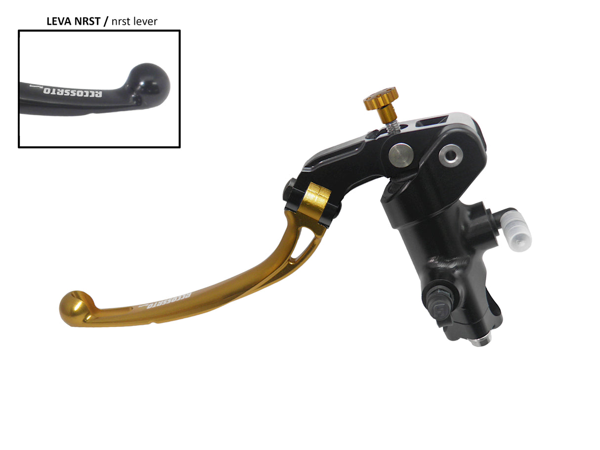 Pompa Frizione Radiale Accossato 19x20 Con Corpo Pompa Anodizzato Nero E Leva Snodata Colorata (Pomello+Leva)