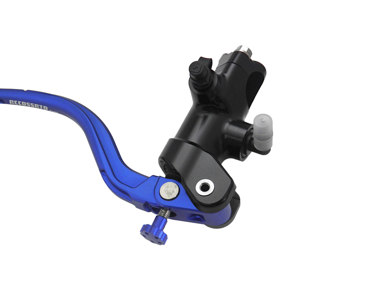 Pompa Freno Radiale Accossato 19x19 Con Corpo Pompa Anodizzato Nero E Leva Fissa Colorata (Pomello+Leva)