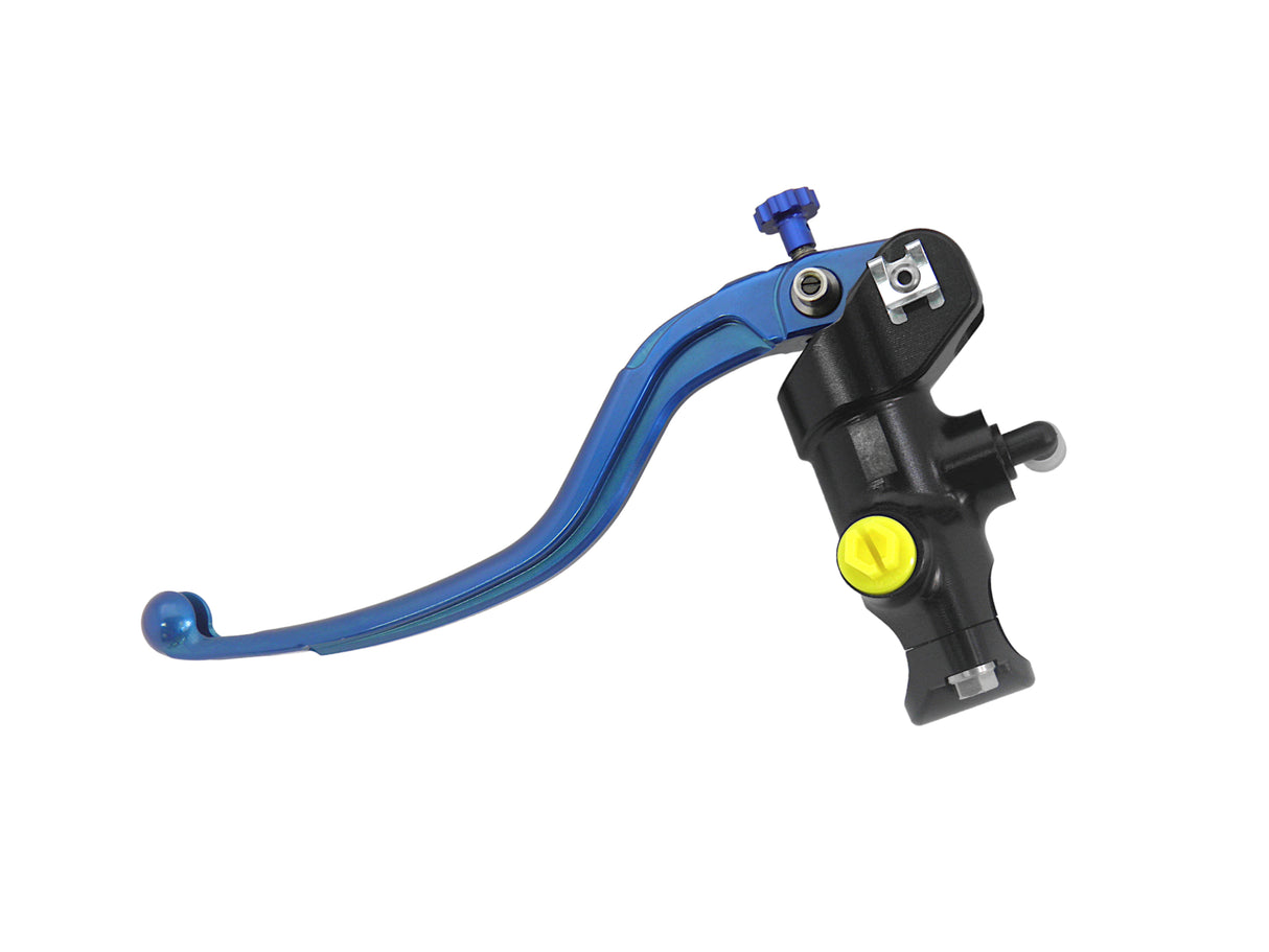 Pompa Freno Radiale Accossato 19x19 Con Corpo Pompa Anodizzato Nero E Leva Fissa Colorata (Pomello+Leva)