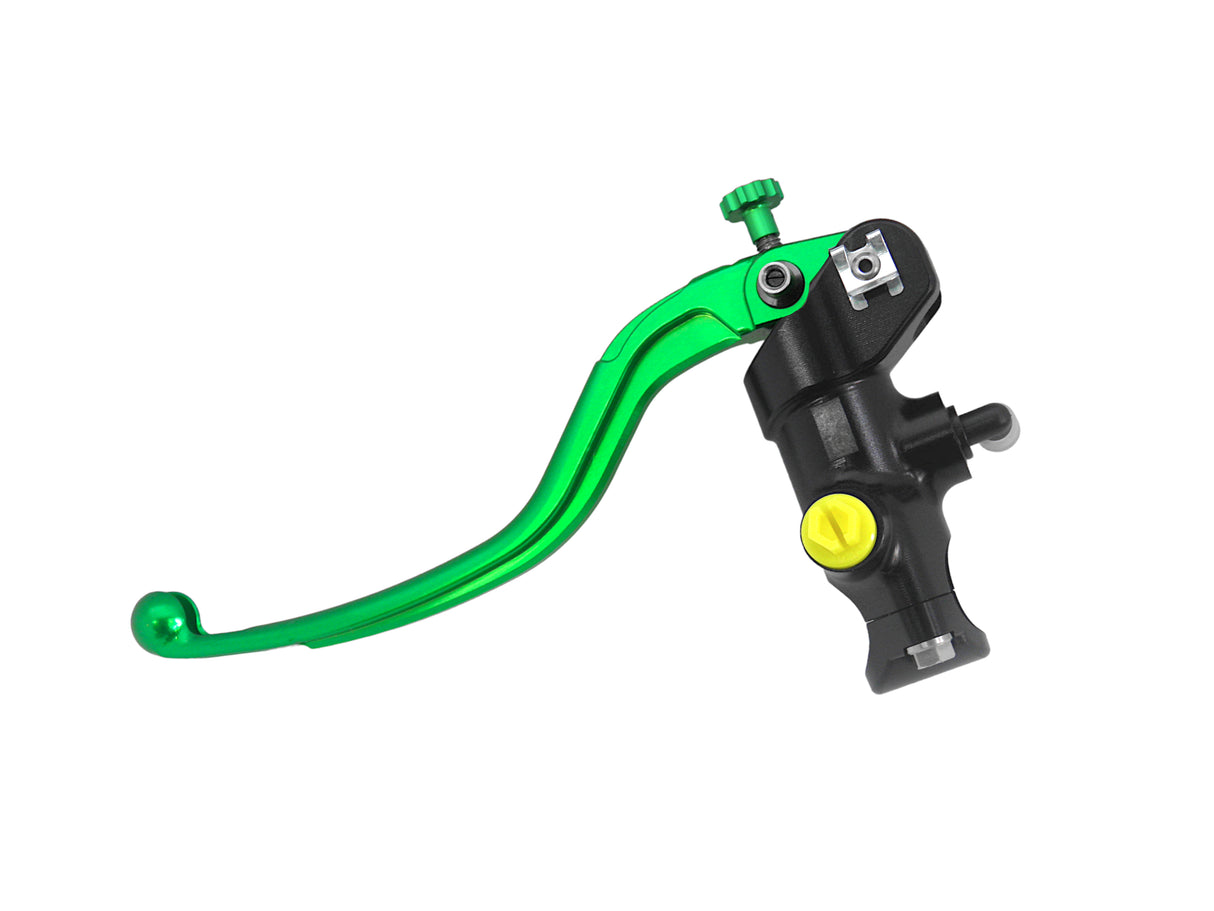 Pompa Freno Radiale Accossato 19x19 Con Corpo Pompa Anodizzato Nero E Leva Fissa Colorata (Pomello+Leva)