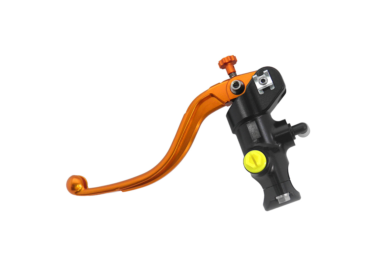 Pompa Freno Radiale Accossato 19x19 Con Corpo Pompa Anodizzato Nero E Leva Fissa Colorata (Pomello+Leva)