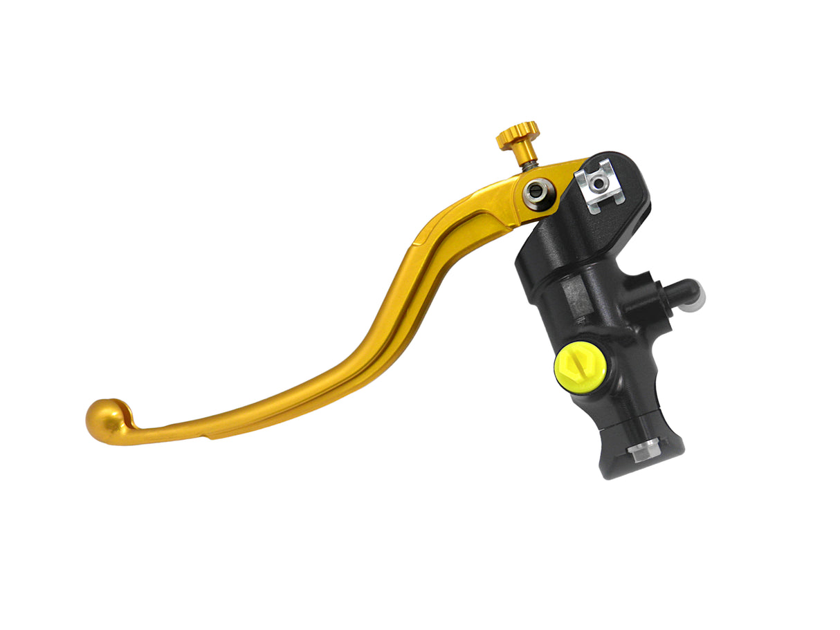 Pompa Freno Radiale Accossato 19x19 Con Corpo Pompa Anodizzato Nero E Leva Fissa Colorata (Pomello+Leva)