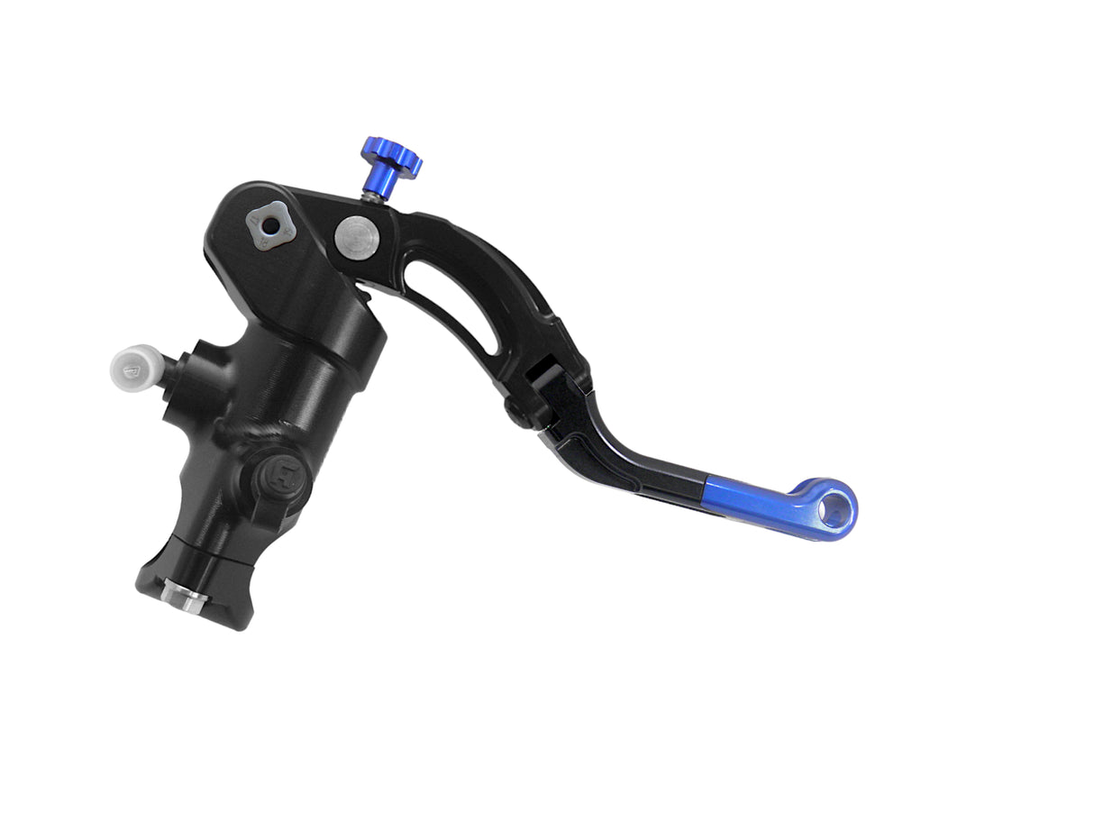 Pompa Freno Radiale Accossato PRS 19x17-18-19 Con Corpo Pompa Anodizzato Nero E Leva Revolution Colorata (Pomello+Inserto)