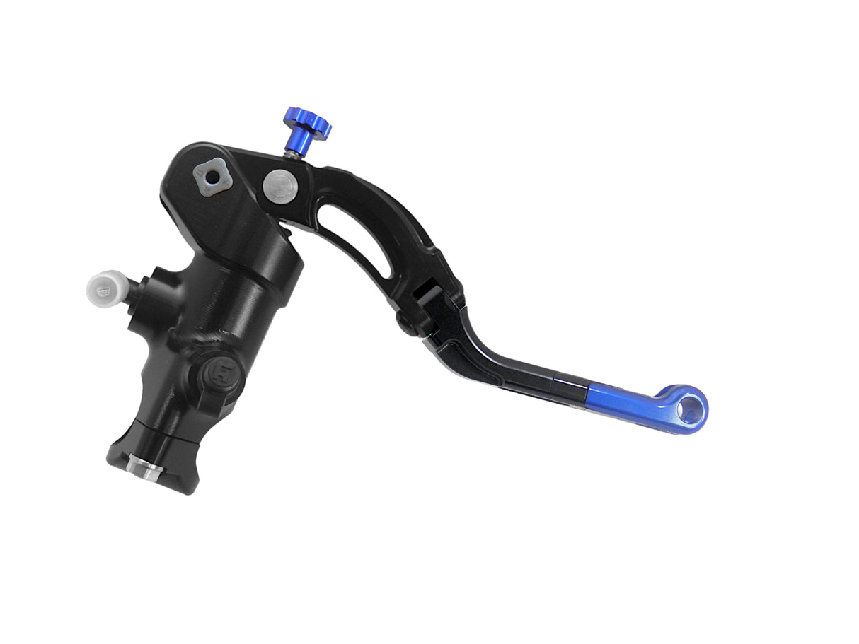 Pompa Freno Radiale Accossato PRS 19x17-18-19 Con Corpo Pompa Anodizzato Nero E Leva Revolution Colorata (Pomello+Inserto)