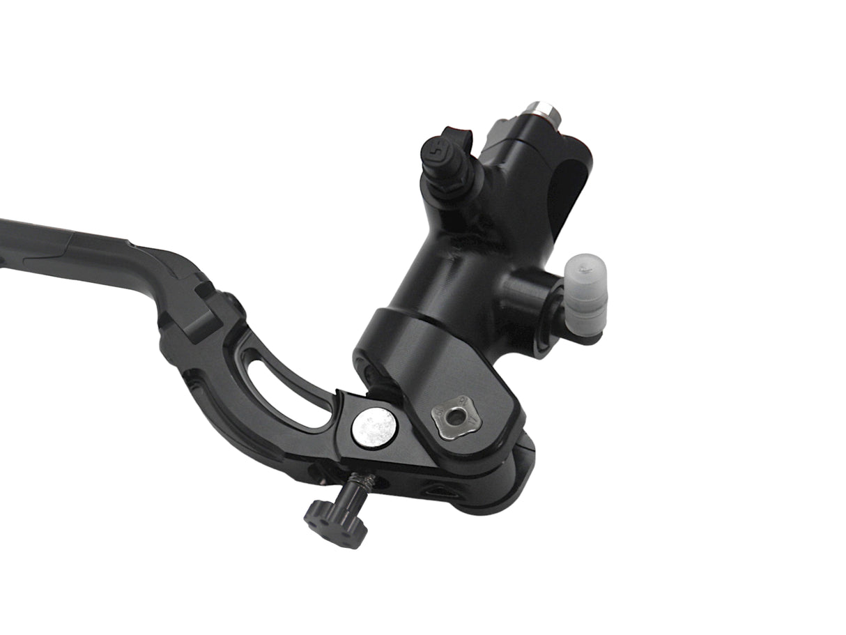 Pompa Freno Radiale Accossato PRS 19x17-18-19 Con Corpo Pompa Anodizzato Nero E Leva Revolution Colorata (Pomello+Inserto)