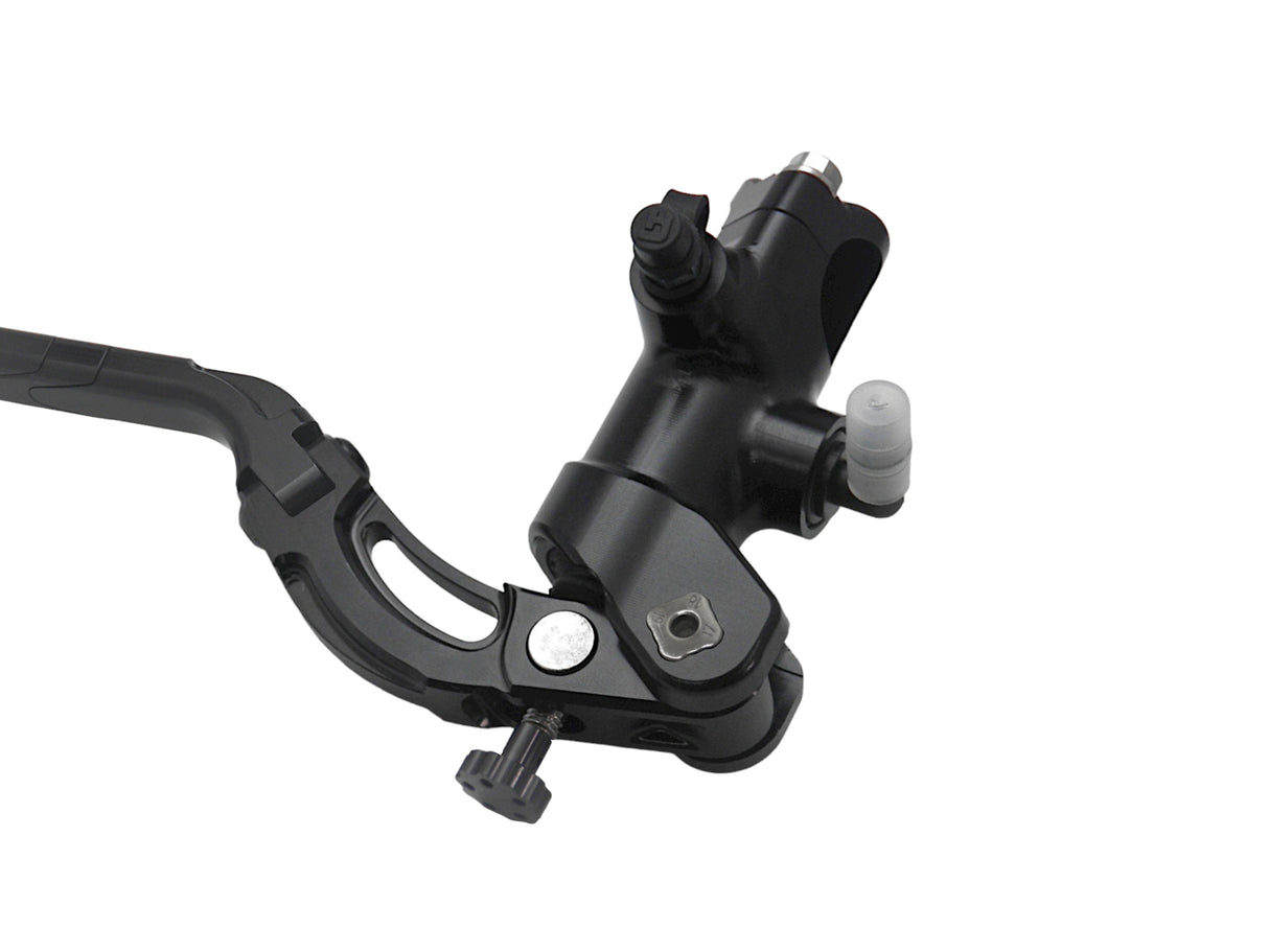 Pompa Freno Radiale Accossato PRS 19x17-18-19 Con Corpo Pompa Anodizzato Nero E Leva Revolution Colorata (Pomello+Inserto)