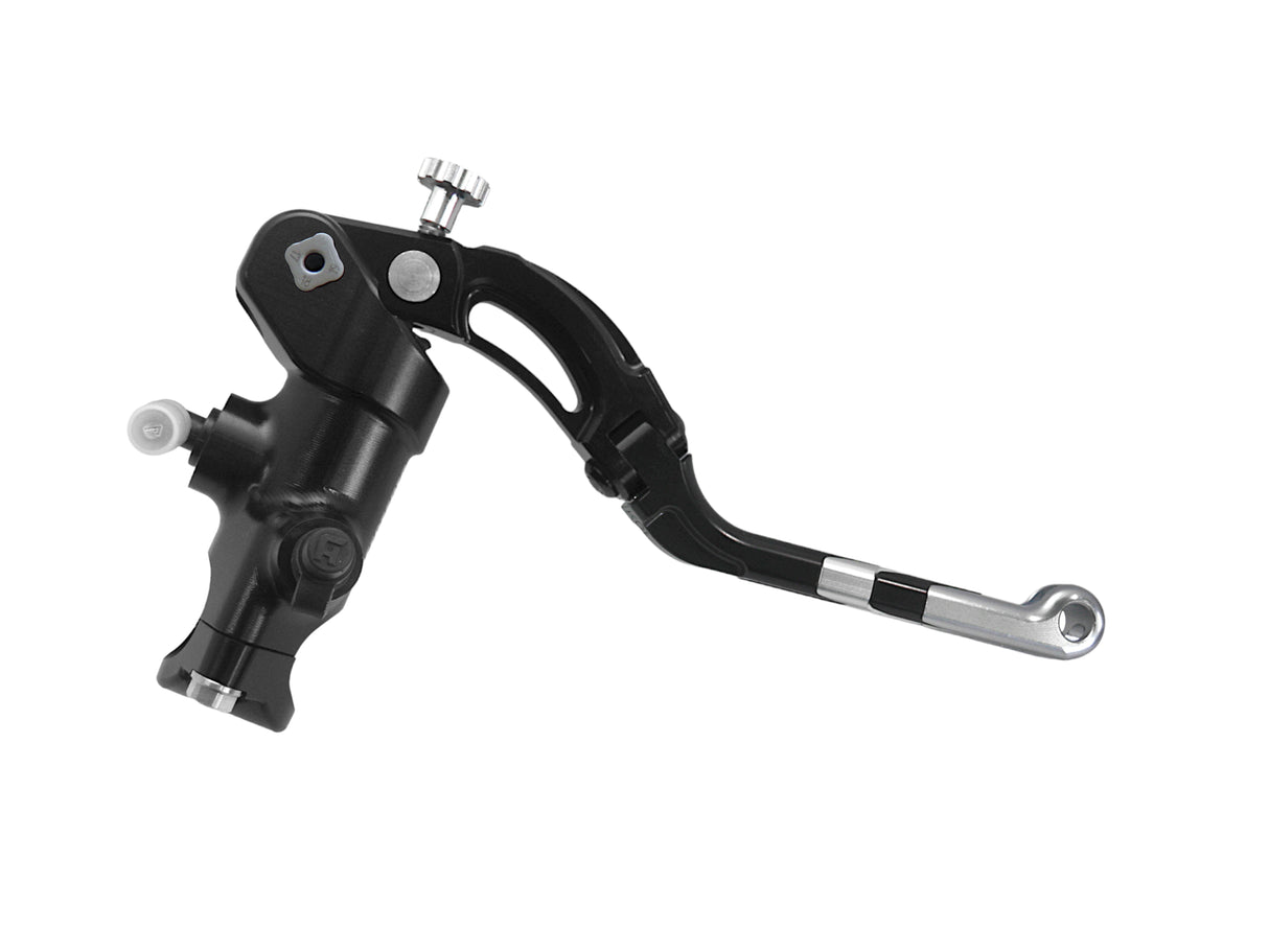 Pompa Freno Radiale Accossato PRS 19x17-18-19 Con Corpo Pompa Anodizzato Nero E Leva Revolution Colorata (Pomello+Inserto)