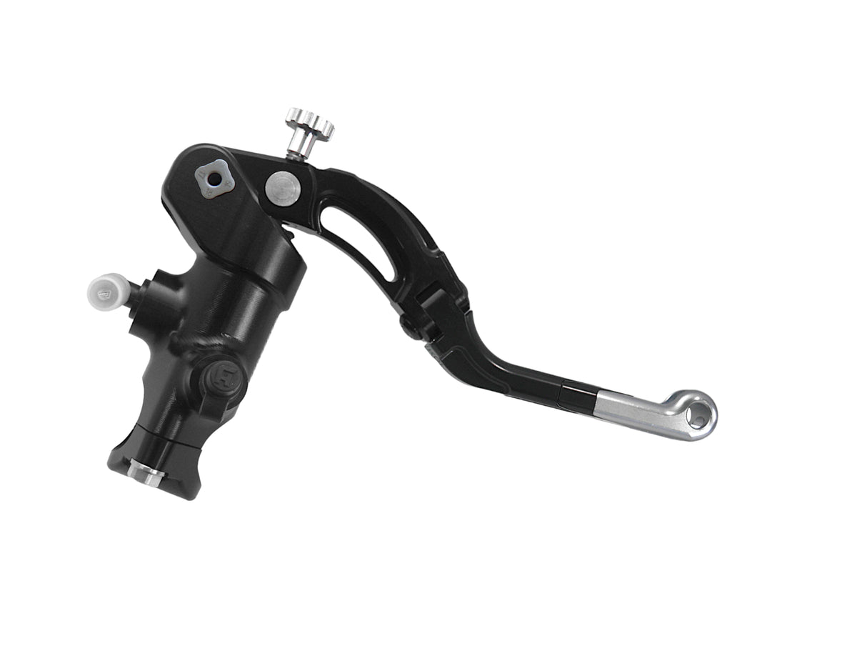 Pompa Freno Radiale Accossato PRS 19x17-18-19 Con Corpo Pompa Anodizzato Nero E Leva Revolution Colorata (Pomello+Inserto)