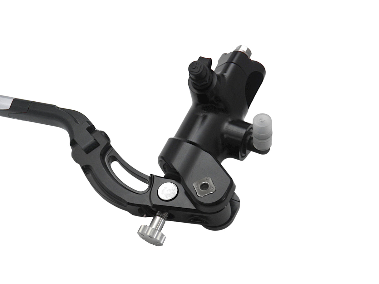 Pompa Freno Radiale Accossato PRS 19x17-18-19 Con Corpo Pompa Anodizzato Nero E Leva Revolution Colorata (Pomello+Inserto)