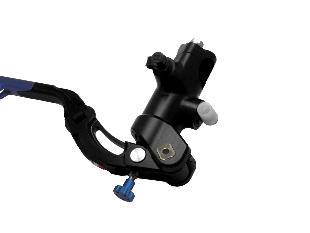 Pompa Freno Radiale Accossato PRS 16x17-18-19 Con Corpo Pompa Anodizzato Nero E Leva Revolution Colorata (Pomello+Inserto)