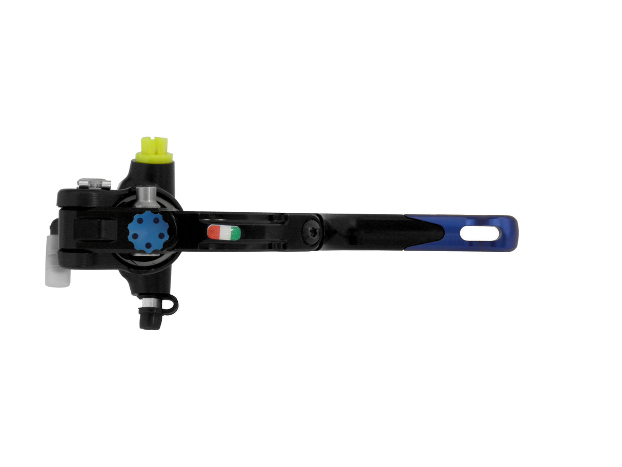 Pompa Freno Radiale Accossato PRS 16x17-18-19 Con Corpo Pompa Anodizzato Nero E Leva Revolution Colorata (Pomello+Inserto)