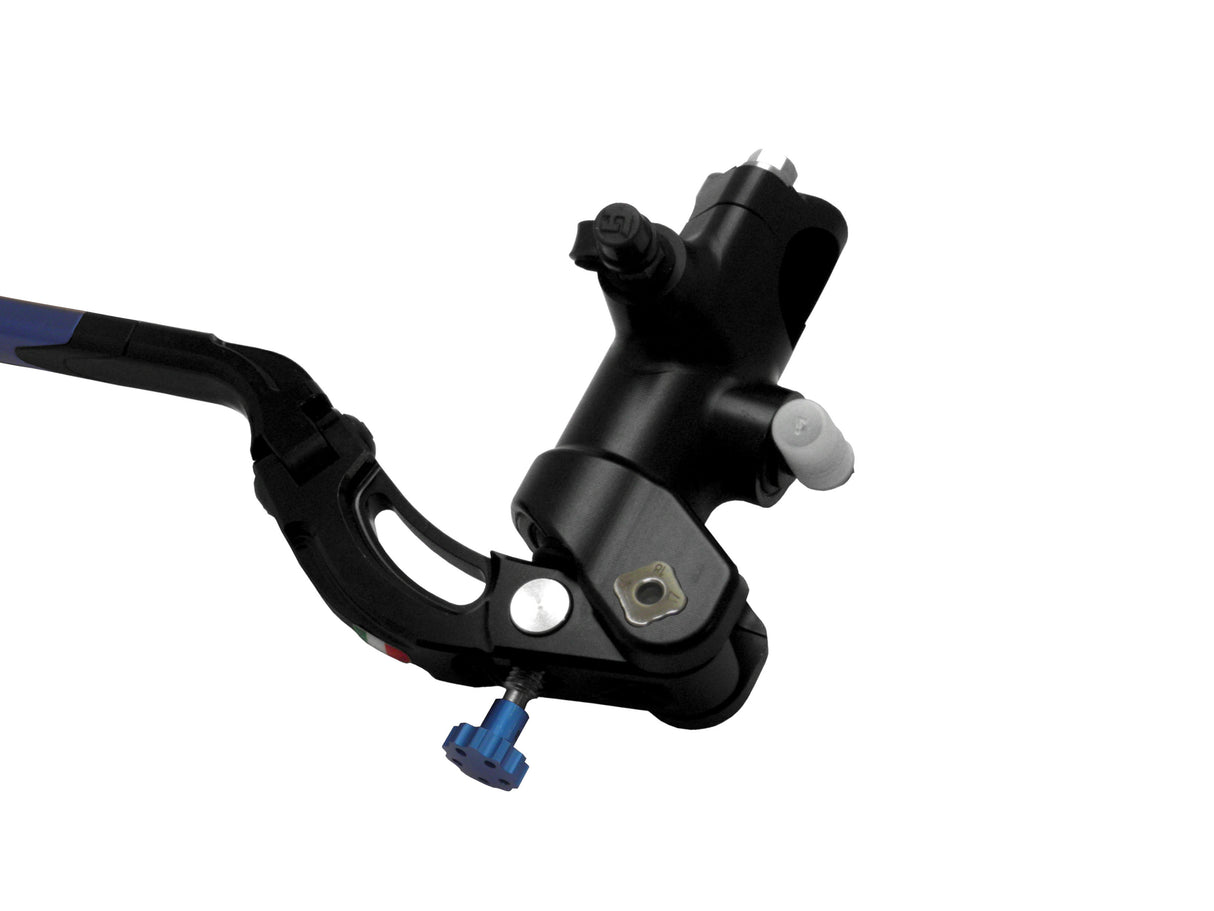 Pompa Freno Radiale Accossato PRS 16x17-18-19 Con Corpo Pompa Anodizzato Nero E Leva Revolution Colorata (Pomello+Inserto)