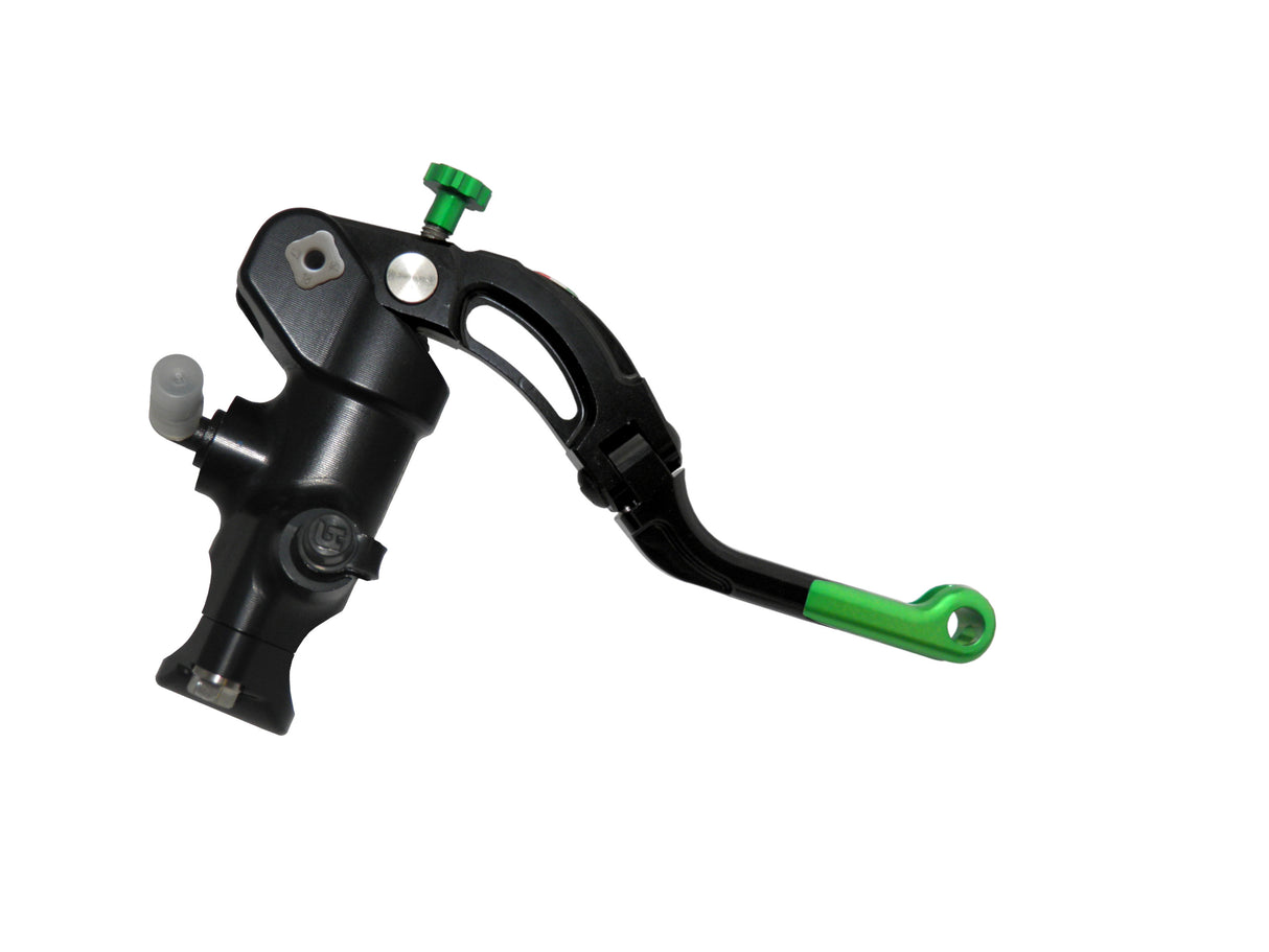 Pompa Freno Radiale Accossato PRS 16x17-18-19 Con Corpo Pompa Anodizzato Nero E Leva Revolution Colorata (Pomello+Inserto)