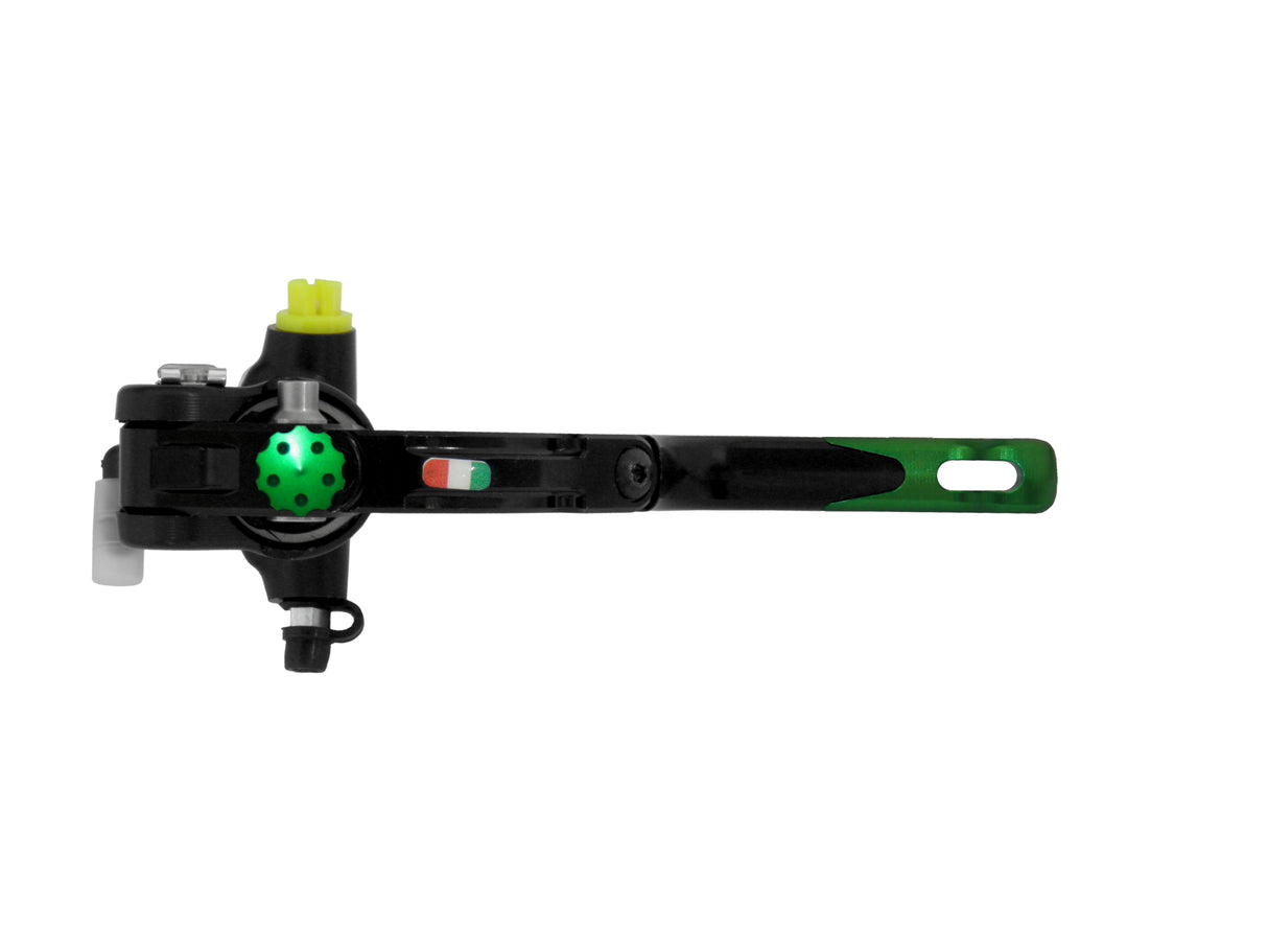 Pompa Freno Radiale Accossato PRS 16x17-18-19 Con Corpo Pompa Anodizzato Nero E Leva Revolution Colorata (Pomello+Inserto)