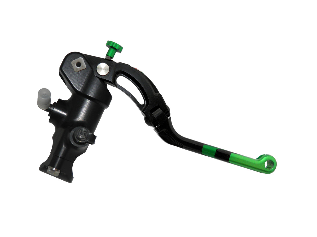 Pompa Freno Radiale Accossato PRS 16x17-18-19 Con Corpo Pompa Anodizzato Nero E Leva Revolution Colorata (Pomello+Inserto)