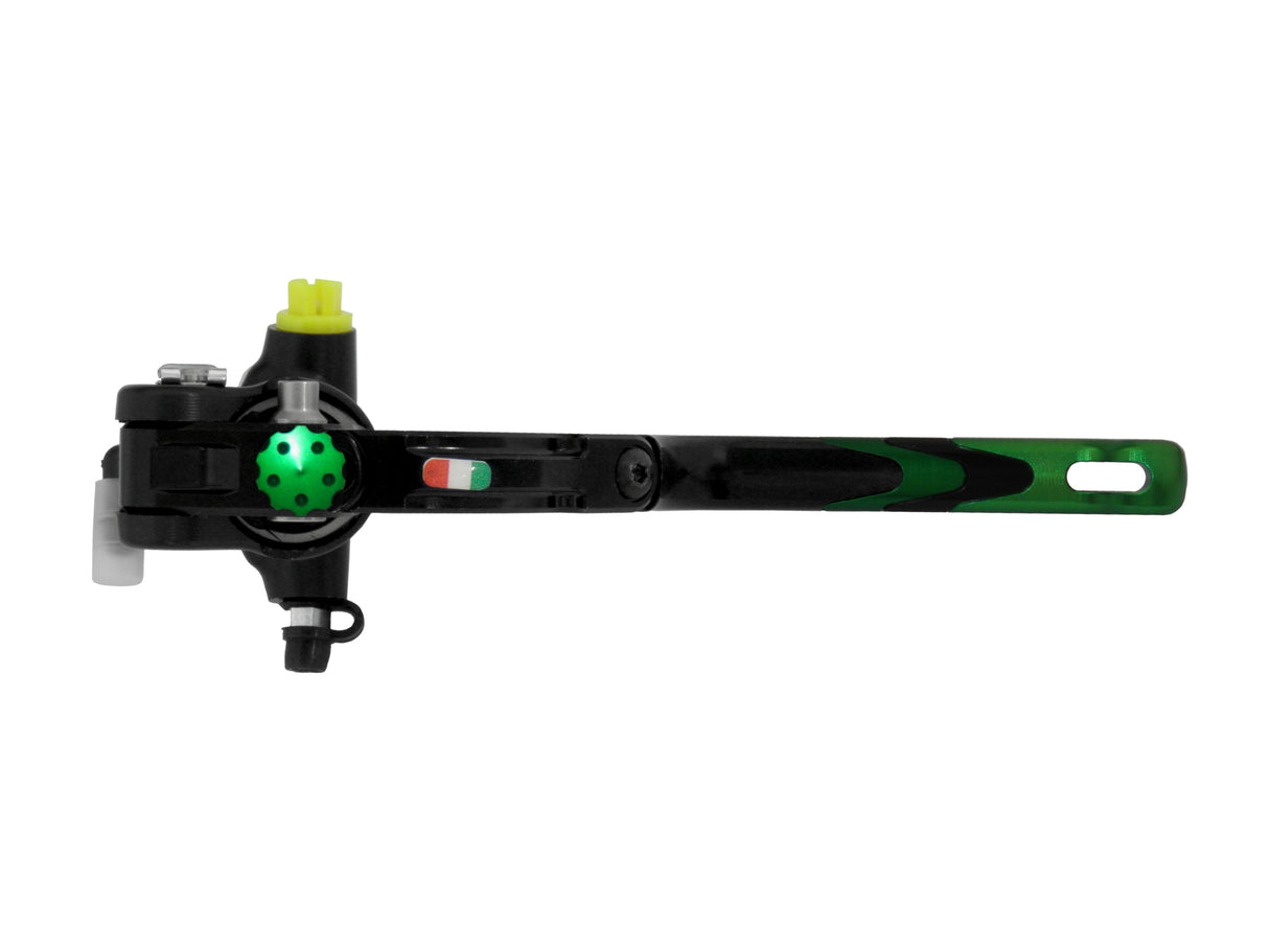 Pompa Freno Radiale Accossato PRS 16x17-18-19 Con Corpo Pompa Anodizzato Nero E Leva Revolution Colorata (Pomello+Inserto)