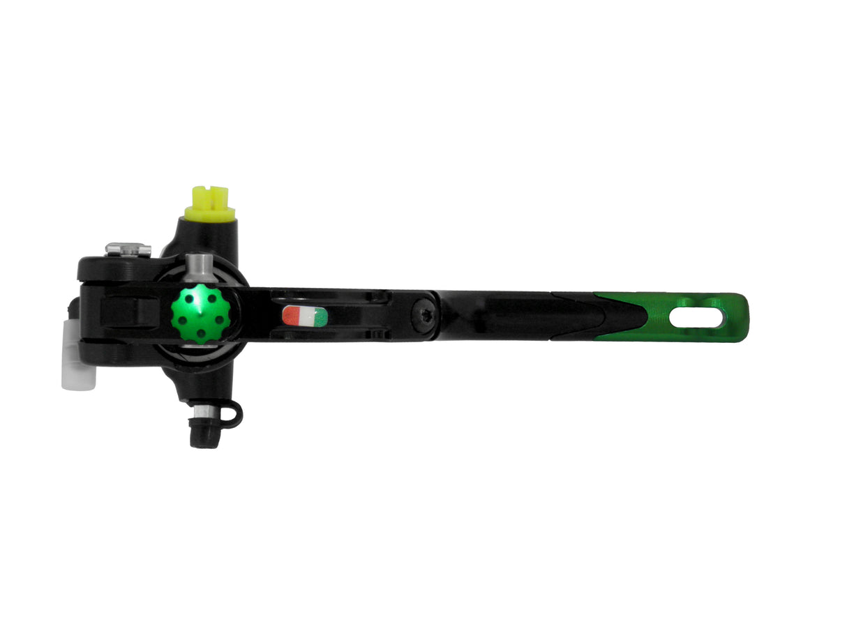 Pompa Freno Radiale Accossato PRS 16x17-18-19 Con Corpo Pompa Anodizzato Nero E Leva Revolution Colorata (Pomello+Inserto)