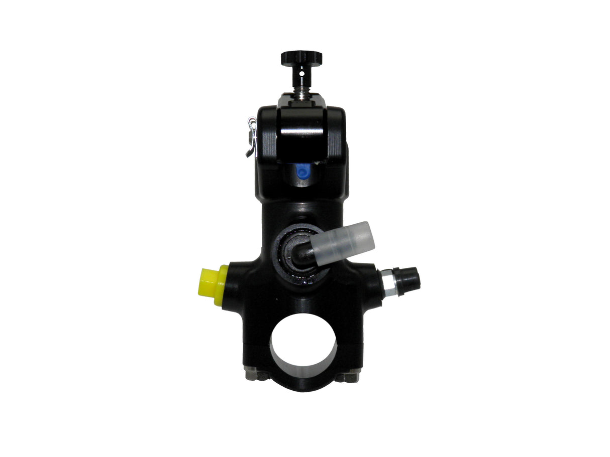 Pompa Freno Radiale Accossato PRS 16x17-18-19 Con Corpo Pompa Anodizzato Nero E Leva Revolution Colorata (Pomello+Inserto)