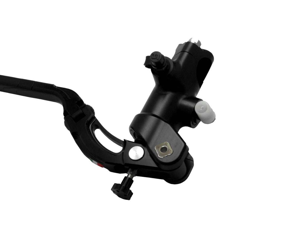 Pompa Freno Radiale Accossato PRS 16x17-18-19 Con Corpo Pompa Anodizzato Nero E Leva Revolution Colorata (Pomello+Inserto)