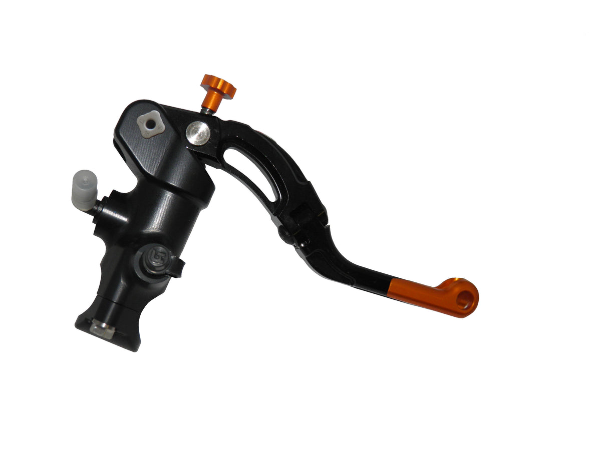 Pompa Freno Radiale Accossato PRS 16x17-18-19 Con Corpo Pompa Anodizzato Nero E Leva Revolution Colorata (Pomello+Inserto)