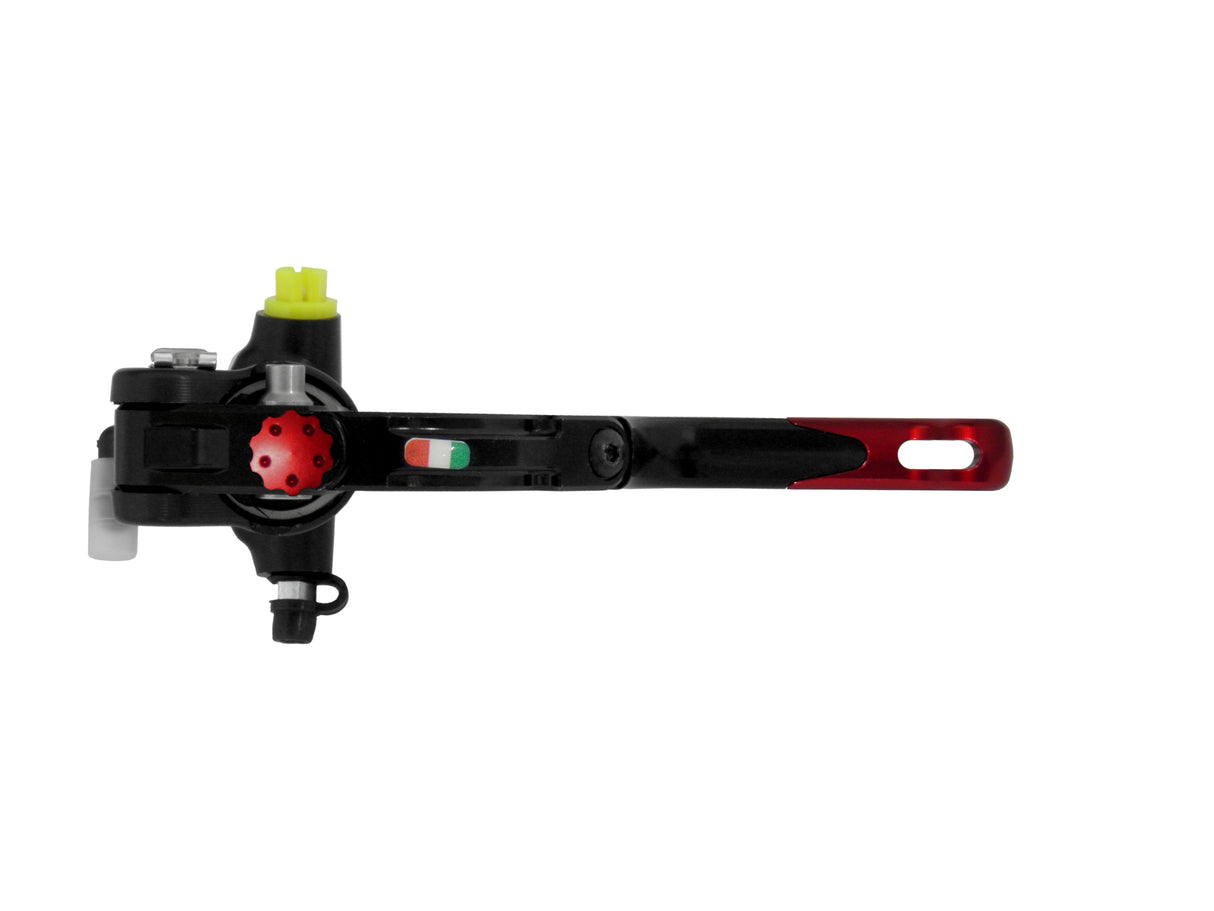 Pompa Freno Radiale Accossato PRS 16x17-18-19 Con Corpo Pompa Anodizzato Nero E Leva Revolution Colorata (Pomello+Inserto)