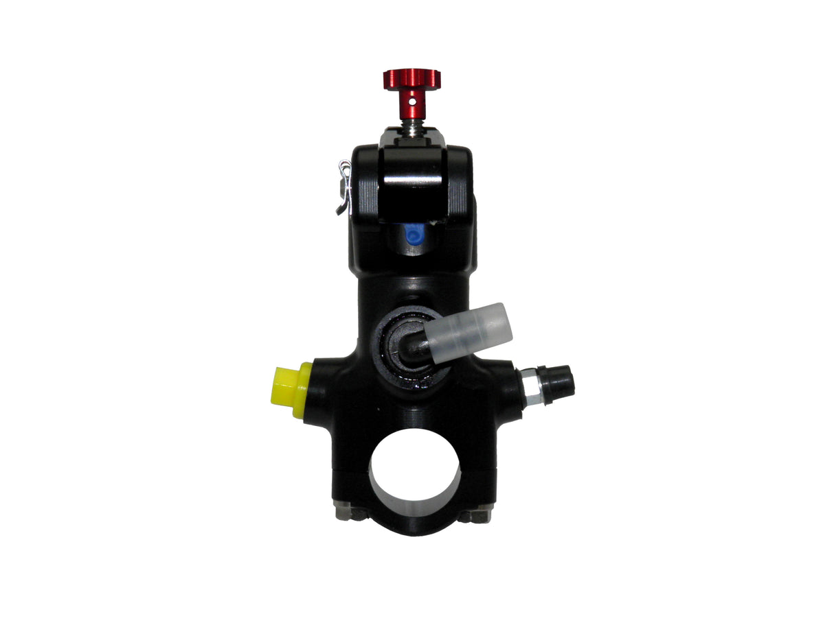 Pompa Freno Radiale Accossato PRS 16x17-18-19 Con Corpo Pompa Anodizzato Nero E Leva Revolution Colorata (Pomello+Inserto)