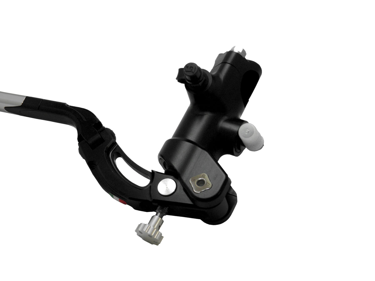 Pompa Freno Radiale Accossato PRS 16x17-18-19 Con Corpo Pompa Anodizzato Nero E Leva Revolution Colorata (Pomello+Inserto)