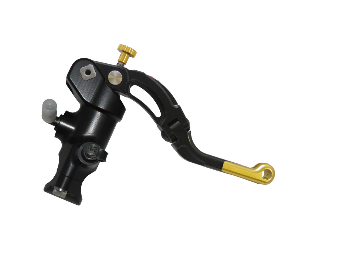 Pompa Freno Radiale Accossato PRS 16x17-18-19 Con Corpo Pompa Anodizzato Nero E Leva Revolution Colorata (Pomello+Inserto)