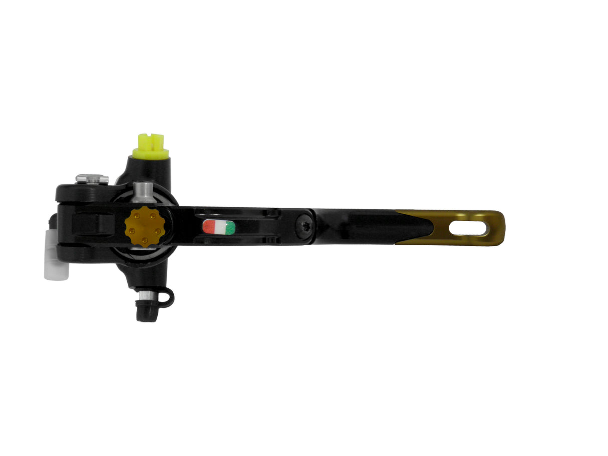 Pompa Freno Radiale Accossato PRS 16x17-18-19 Con Corpo Pompa Anodizzato Nero E Leva Revolution Colorata (Pomello+Inserto)