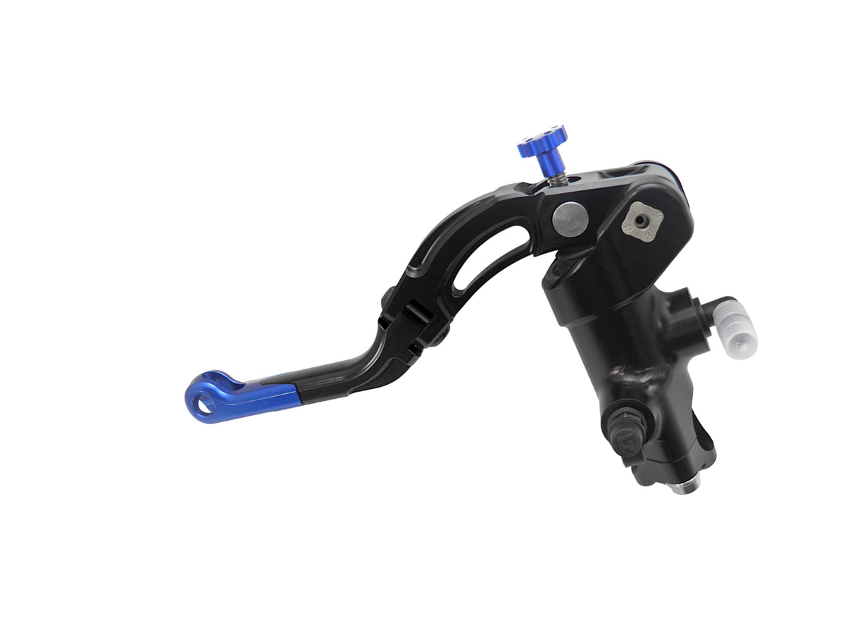 Pompa Frizione Radiale Accossato PRS 16x15-16-17 Con Corpo Pompa Anodizzato Nero E Leva Revolution Colorata (Pomello+Inserto)