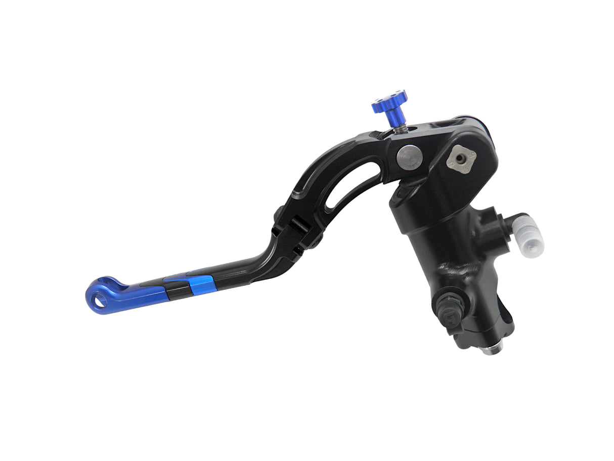 Pompa Frizione Radiale Accossato PRS 16x15-16-17 Con Corpo Pompa Anodizzato Nero E Leva Revolution Colorata (Pomello+Inserto)