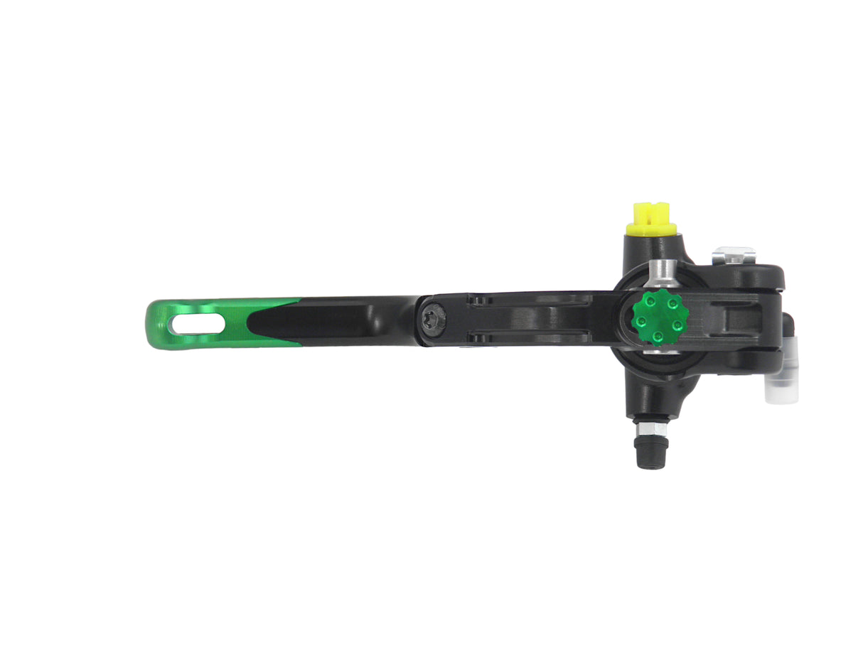 Pompa Frizione Radiale Accossato PRS 16x15-16-17 Con Corpo Pompa Anodizzato Nero E Leva Revolution Colorata (Pomello+Inserto)