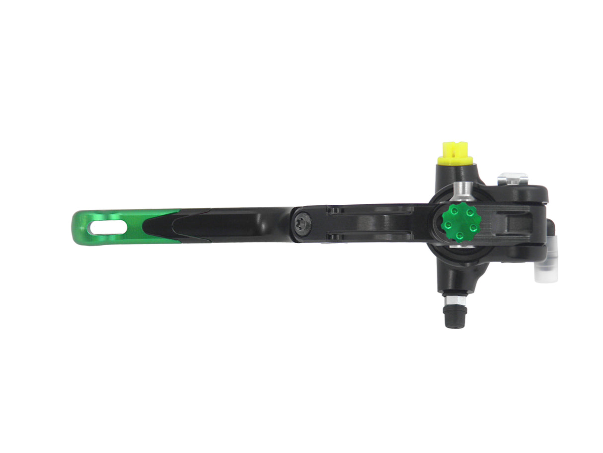 Pompa Frizione Radiale Accossato PRS 16x15-16-17 Con Corpo Pompa Anodizzato Nero E Leva Revolution Colorata (Pomello+Inserto)