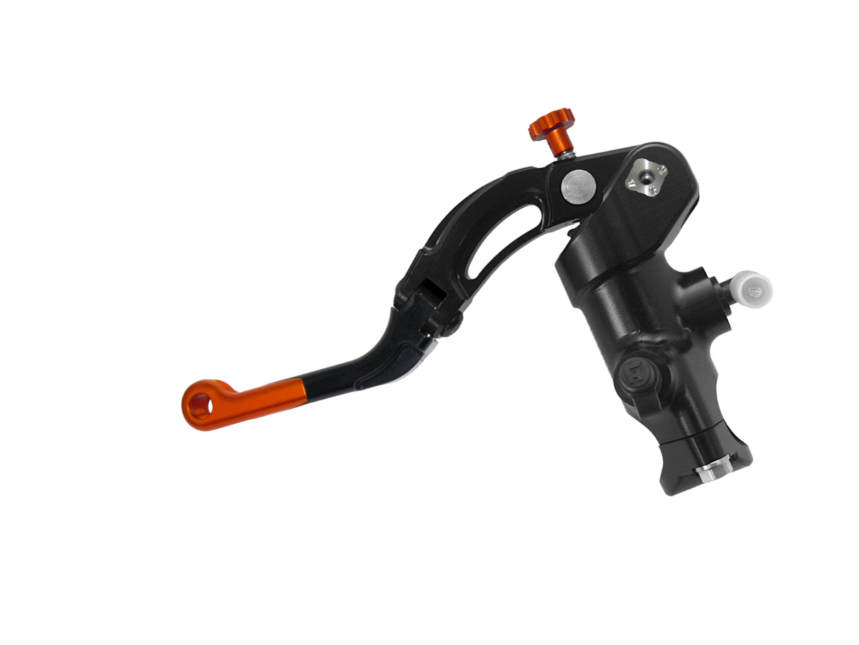 Pompa Frizione Radiale Accossato PRS 16x15-16-17 Con Corpo Pompa Anodizzato Nero E Leva Revolution Colorata (Pomello+Inserto)