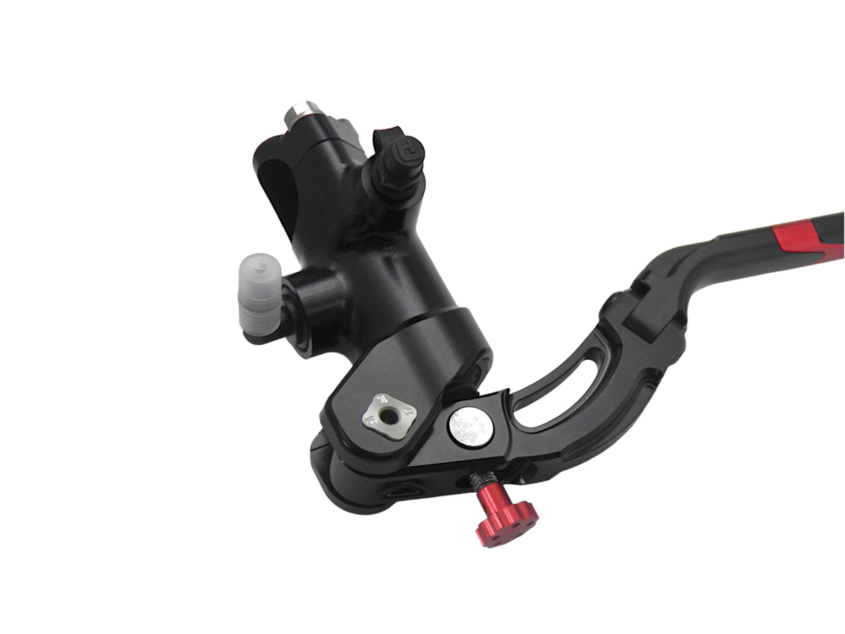 Pompa Frizione Radiale Accossato PRS 16x15-16-17 Con Corpo Pompa Anodizzato Nero E Leva Revolution Colorata (Pomello+Inserto)