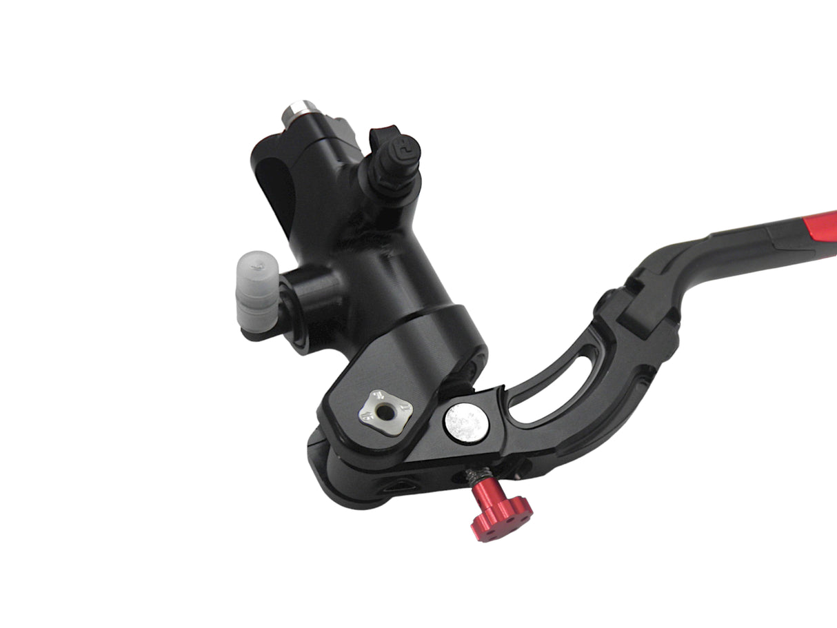 Pompa Frizione Radiale Accossato PRS 16x15-16-17 Con Corpo Pompa Anodizzato Nero E Leva Revolution Colorata (Pomello+Inserto)