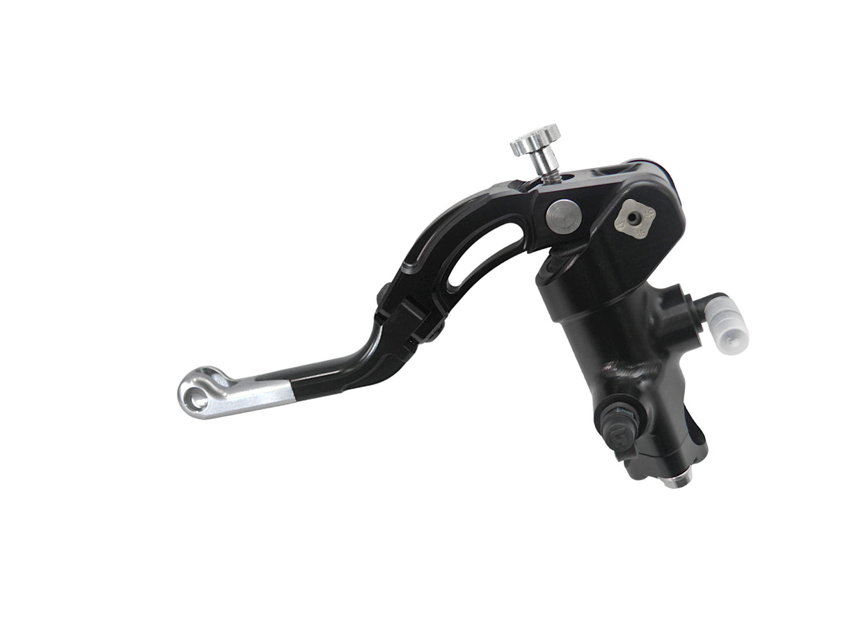 Pompa Frizione Radiale Accossato PRS 16x15-16-17 Con Corpo Pompa Anodizzato Nero E Leva Revolution Colorata (Pomello+Inserto)