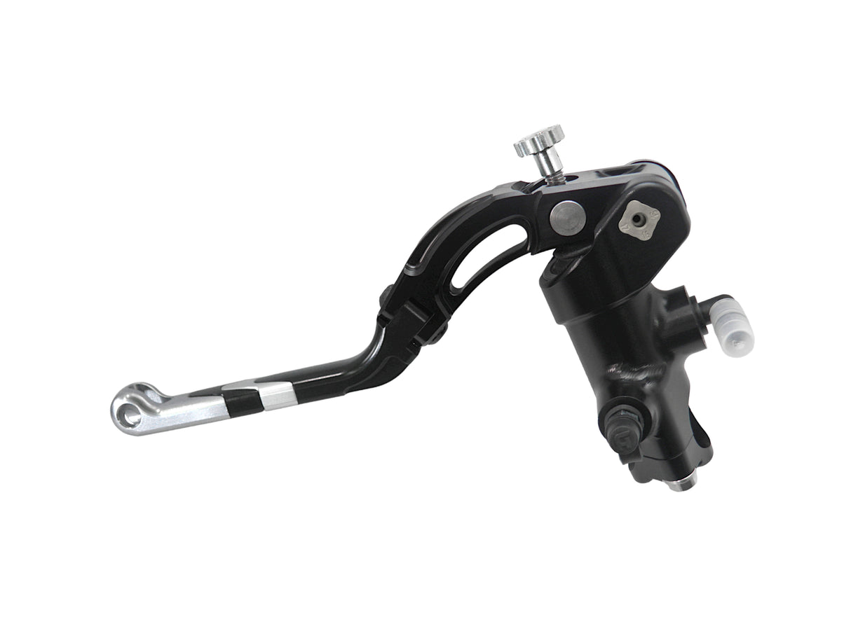 Pompa Frizione Radiale Accossato PRS 16x15-16-17 Con Corpo Pompa Anodizzato Nero E Leva Revolution Colorata (Pomello+Inserto)