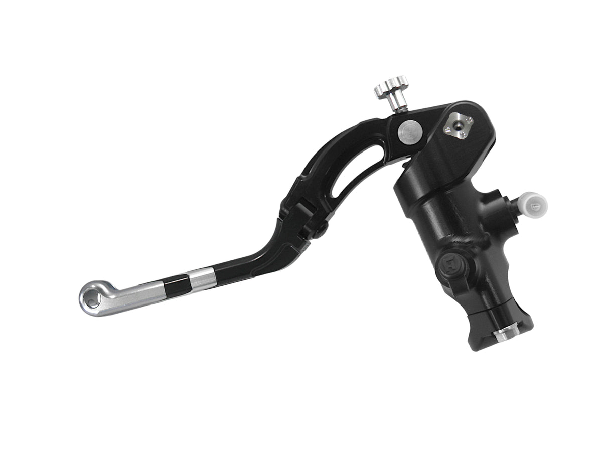 Pompa Frizione Radiale Accossato PRS 16x15-16-17 Con Corpo Pompa Anodizzato Nero E Leva Revolution Colorata (Pomello+Inserto)