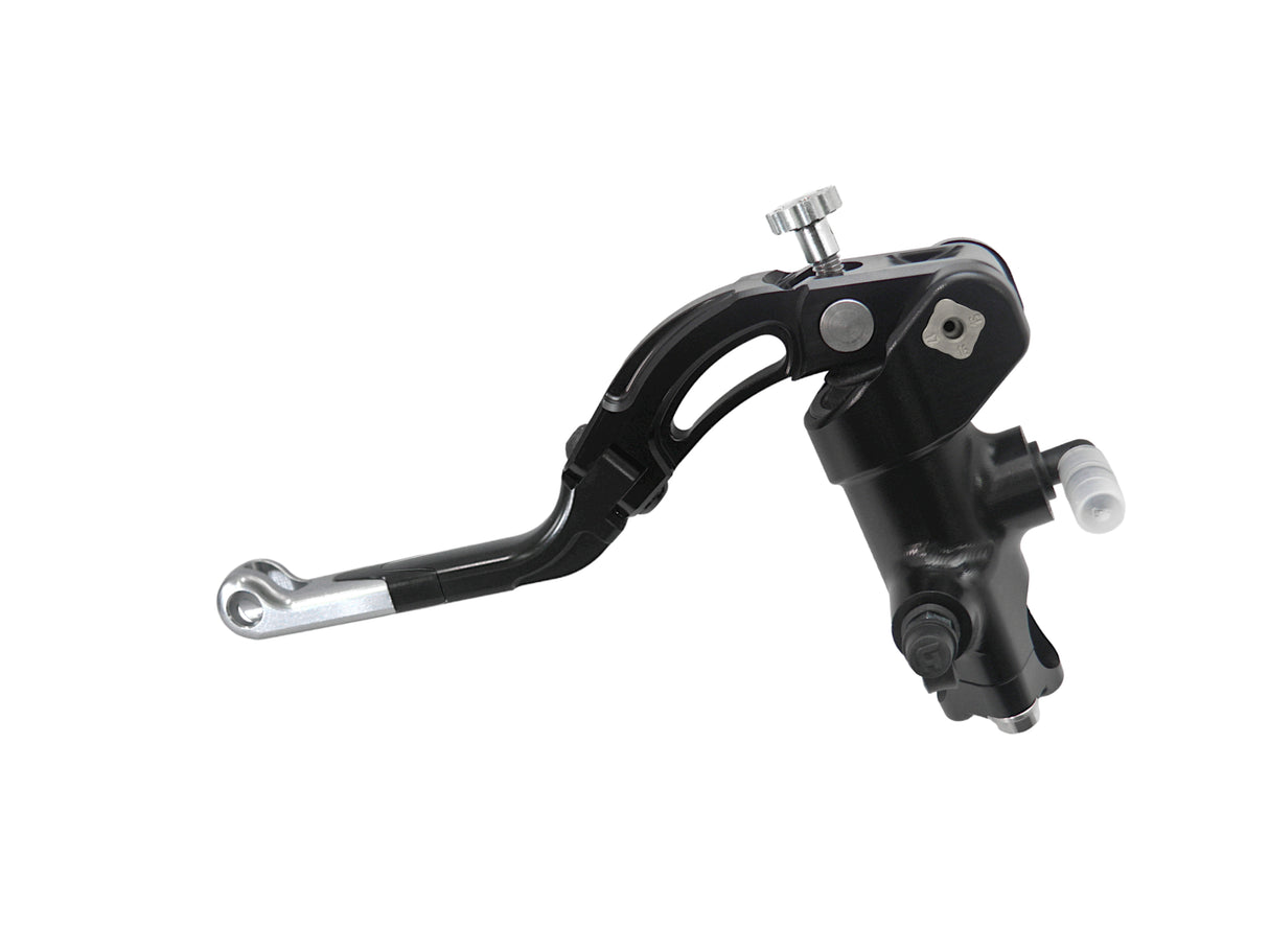 Pompa Frizione Radiale Accossato PRS 16x15-16-17 Con Corpo Pompa Anodizzato Nero E Leva Revolution Colorata (Pomello+Inserto)