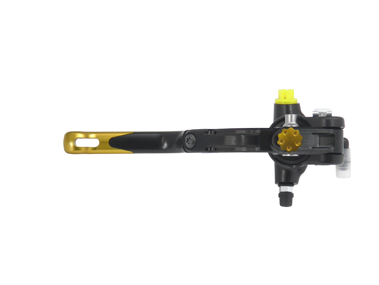 Pompa Frizione Radiale Accossato PRS 16x15-16-17 Con Corpo Pompa Anodizzato Nero E Leva Revolution Colorata (Pomello+Inserto)