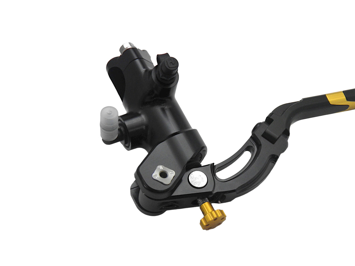 Pompa Frizione Radiale Accossato PRS 16x15-16-17 Con Corpo Pompa Anodizzato Nero E Leva Revolution Colorata (Pomello+Inserto)